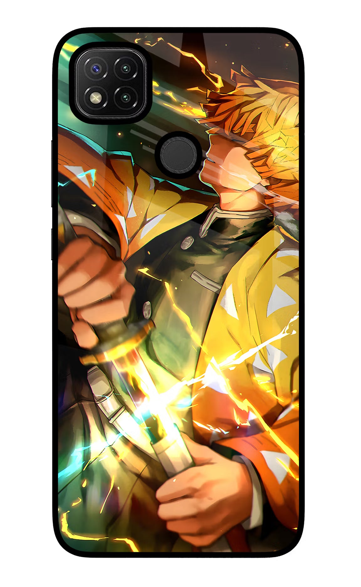 Demon Slayer Redmi 9 Glass Case Back Cover by Casekaro