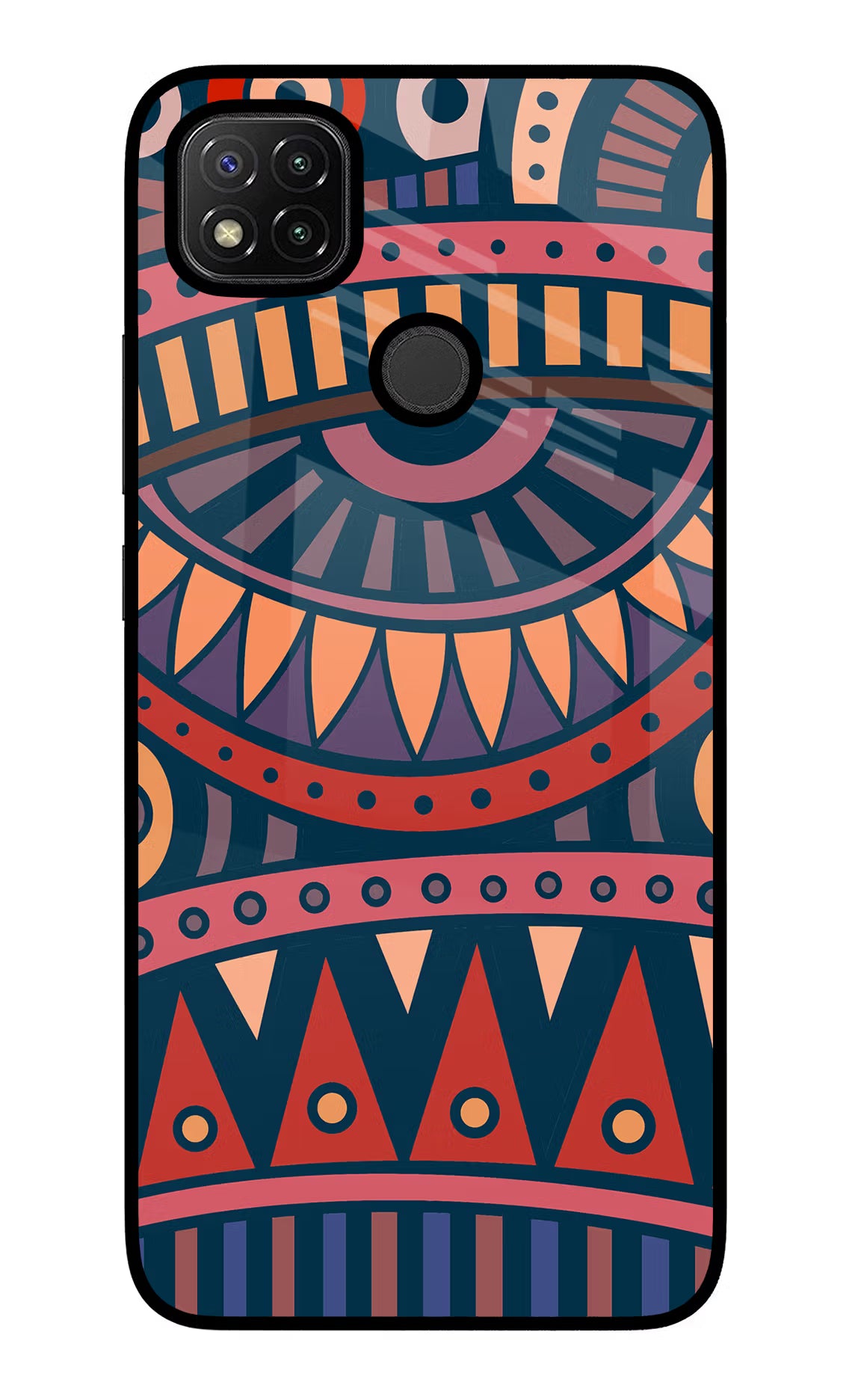 African Culture Design Redmi 9 Glass Case Back Cover by Casekaro