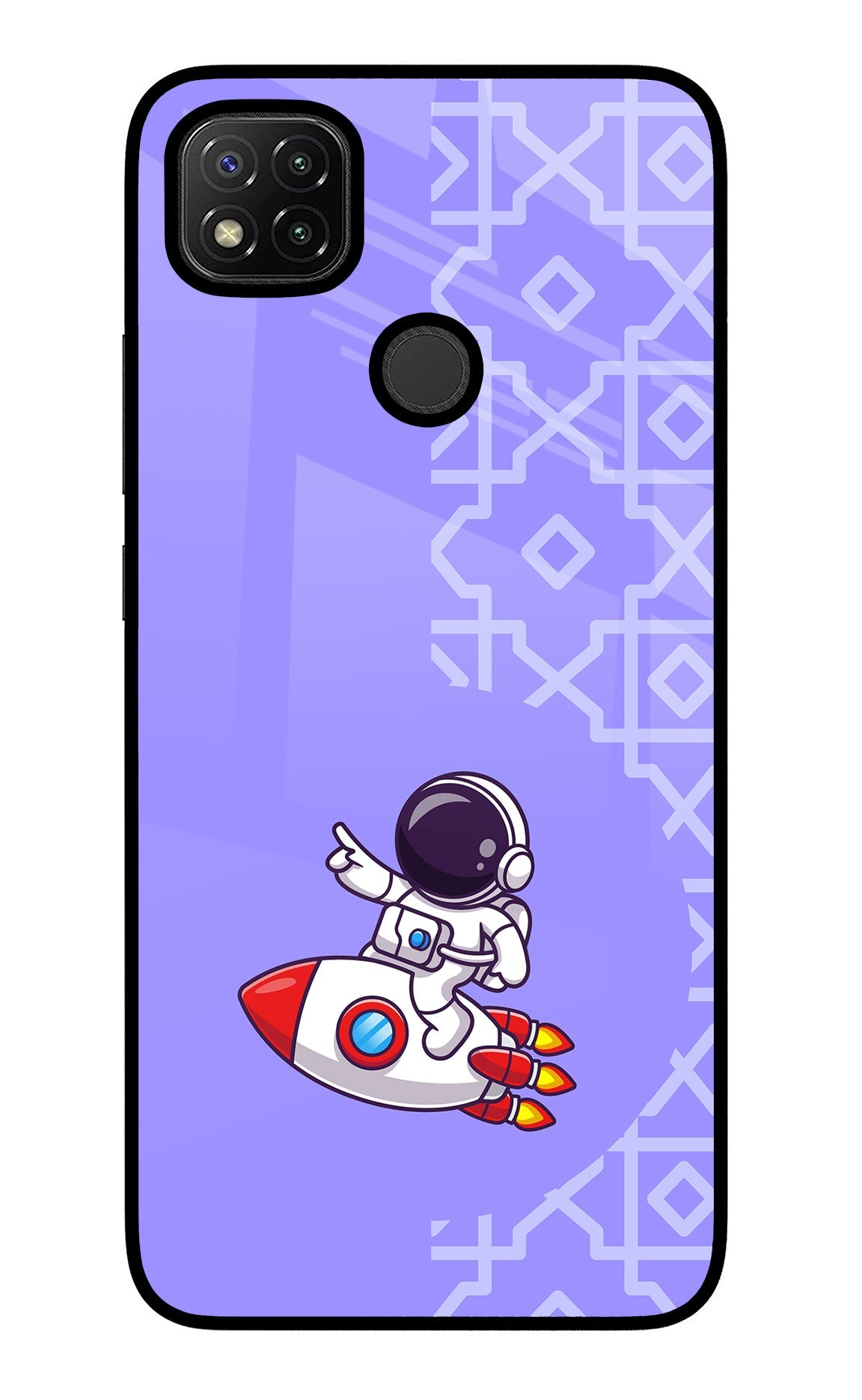 Cute Astronaut Redmi 9 Glass Case