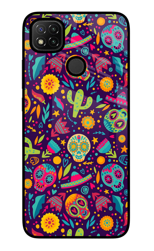 Mexican Design Redmi 9 Glass Case