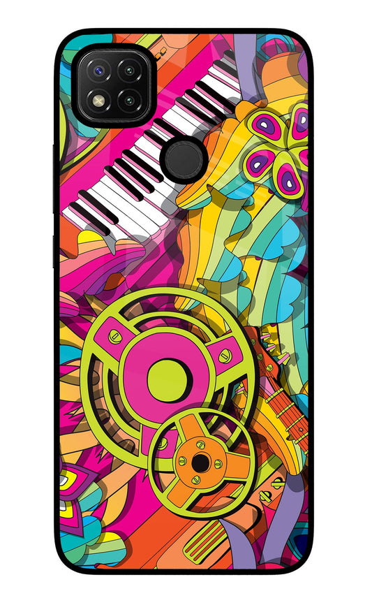 Music Doodle Redmi 9 Glass Case