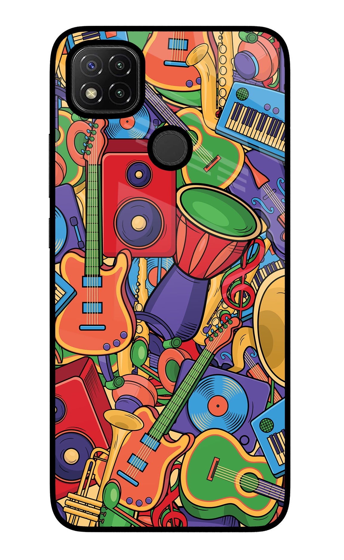 Music Instrument Doodle Redmi 9 Back Cover