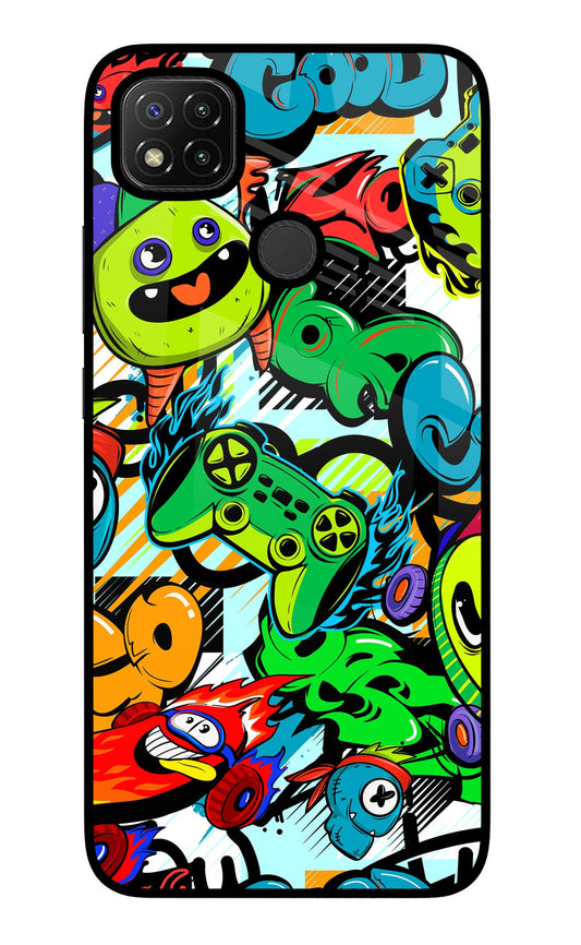 Game Doodle Redmi 9 Glass Case