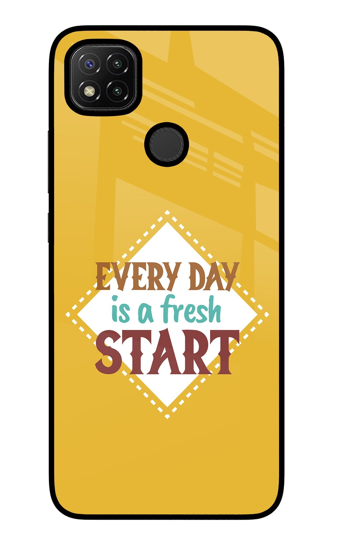 Every day is a Fresh Start Redmi 9 Glass Case