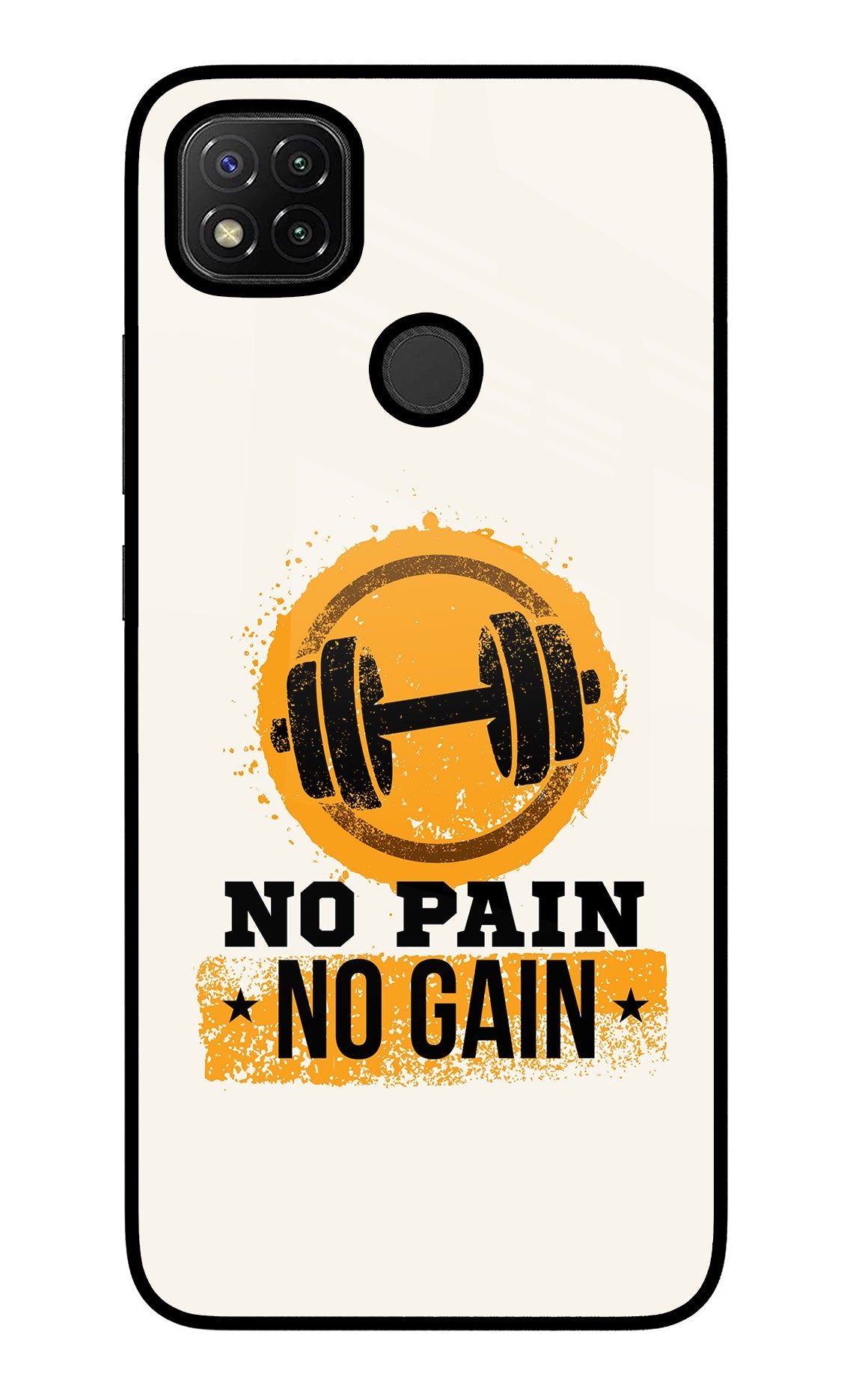 No Pain No Gain Redmi 9 Glass Case