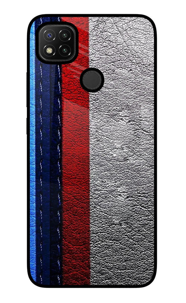 BMW Stripes Redmi 9 Glass Case