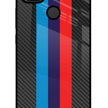 BMW Stripes Pattern Redmi 9 Glass Case