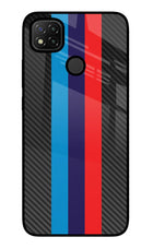 BMW Stripes Pattern Redmi 9 Glass Case