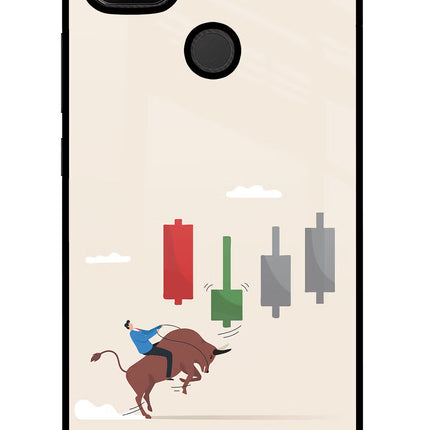 Bull Trading Momentum Redmi 9 Glass Case