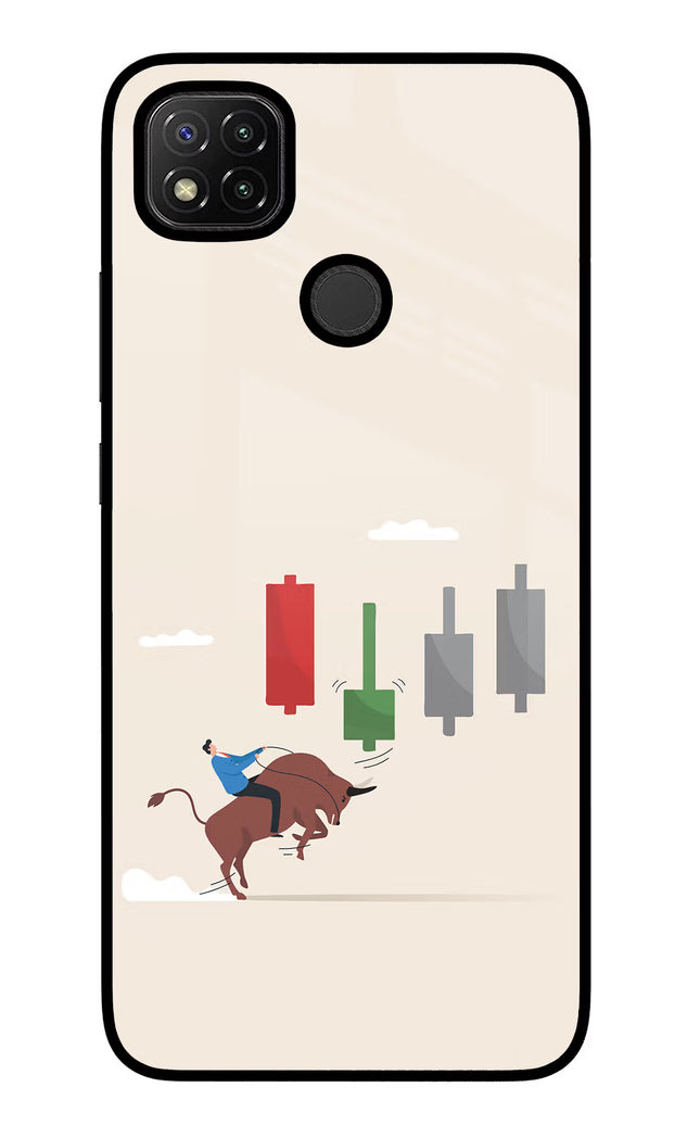 Bull Trading Momentum Redmi 9 Glass Case