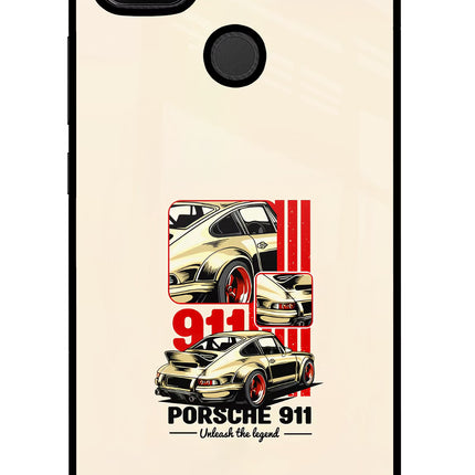 Classic Porsche 911 Redmi 9 Glass Case