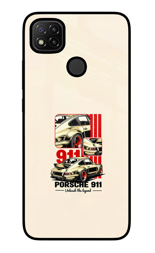 Classic Porsche 911 Redmi 9 Glass Case
