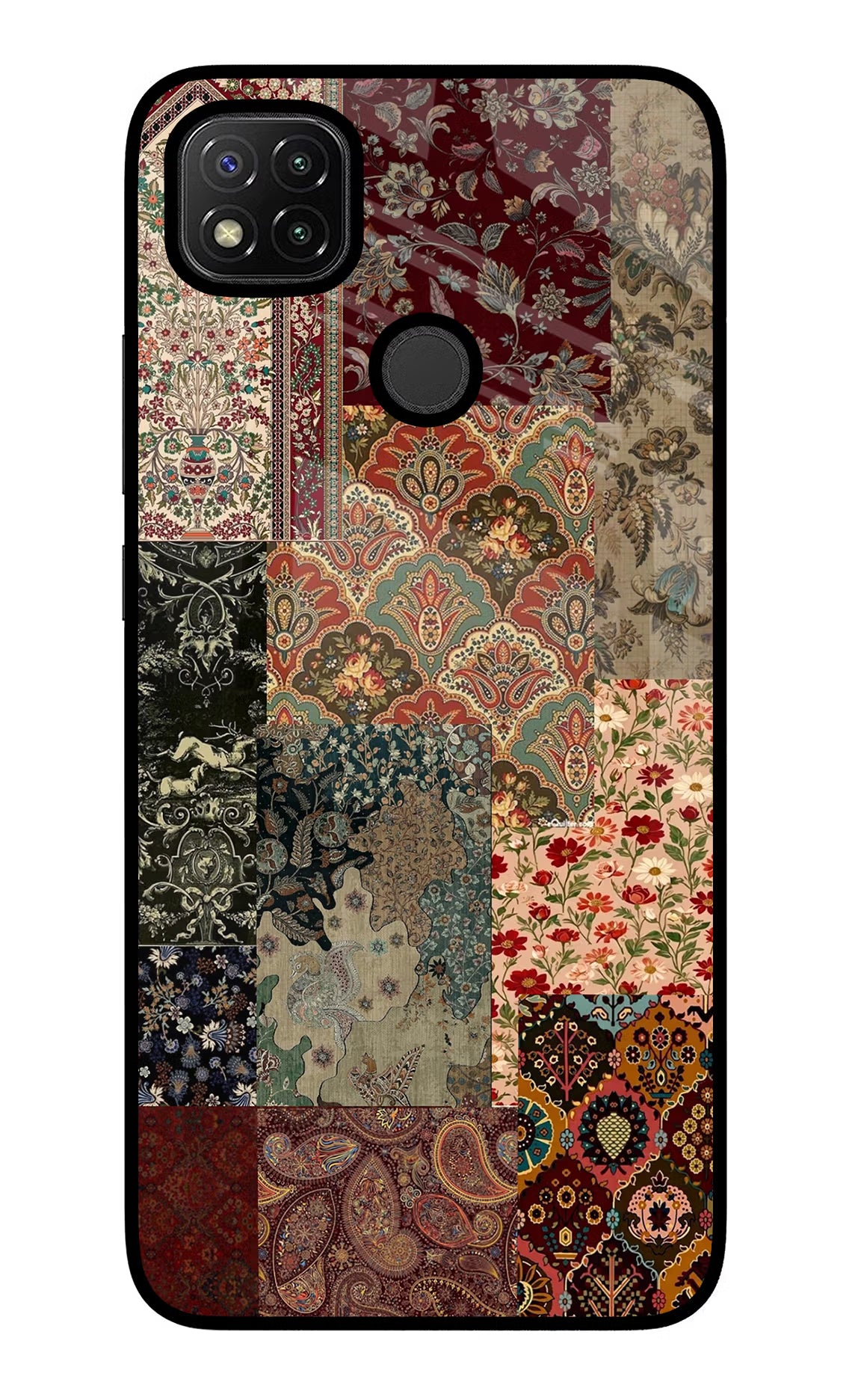 Desi Print Redmi 9 Glass Case Back Cover by Casekaro