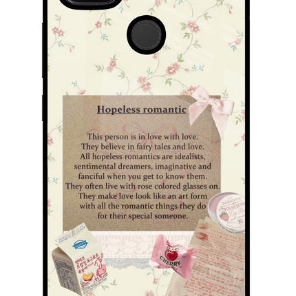 Hopeless Romantic Redmi 9 Glass Case