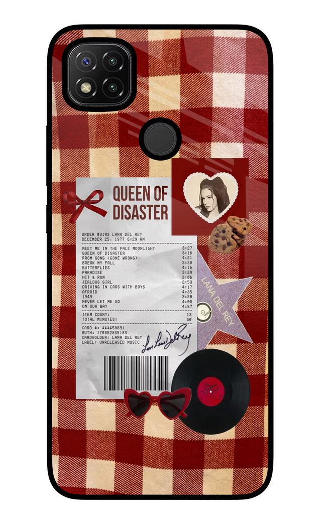 Queen of Disaster Redmi 9 Glass Case