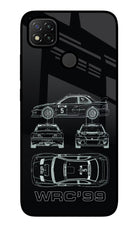 WRC'99 Redmi 9 Glass Case Back Cover by Casekaro