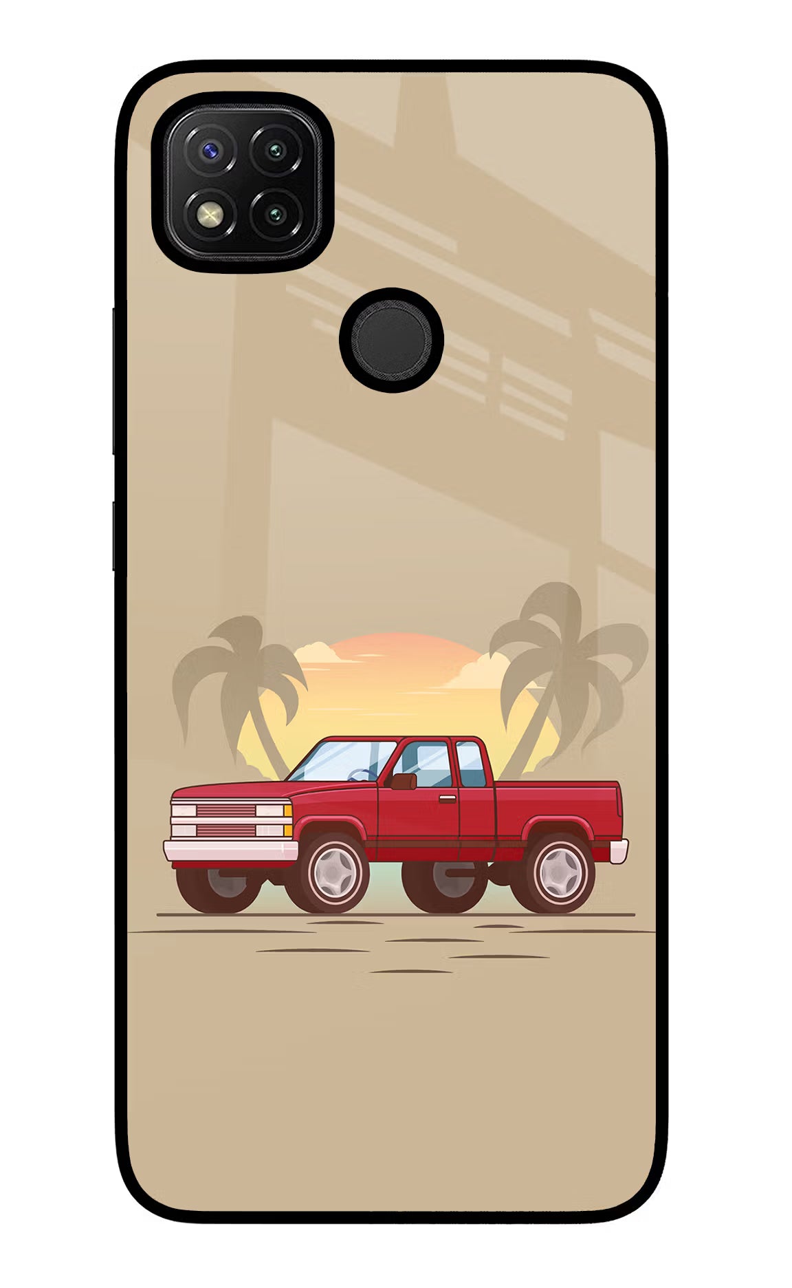 Desert Classic Drive Redmi 9 Glass Case Back Cover by Casekaro