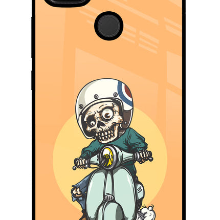 Undead Biker Redmi 9 Glass Case