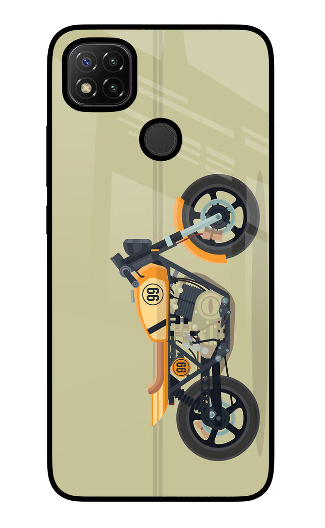 Vertical Speedster Redmi 9 Glass Case