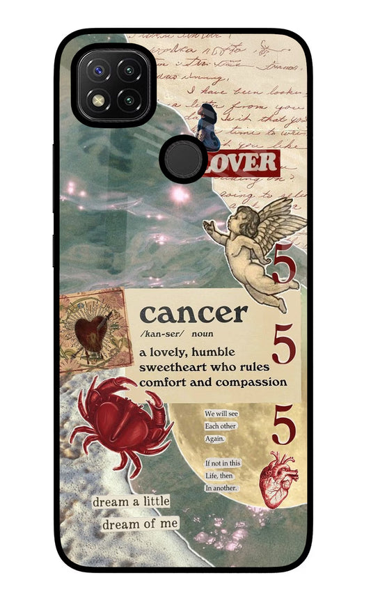 Cancer Zodiac Redmi 9 Glass Case