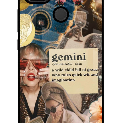Gemini Zodiac Redmi 9 Glass Case