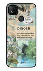 Pisces Zodiac Redmi 9 Glass Case