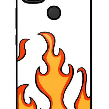Fired Up – White Redmi 9 Glass Case
