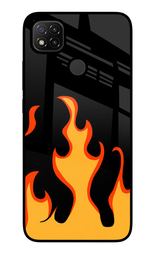 Fired Up – Black Redmi 9 Glass Case