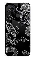 Twin Dragons Redmi 9 Glass Case