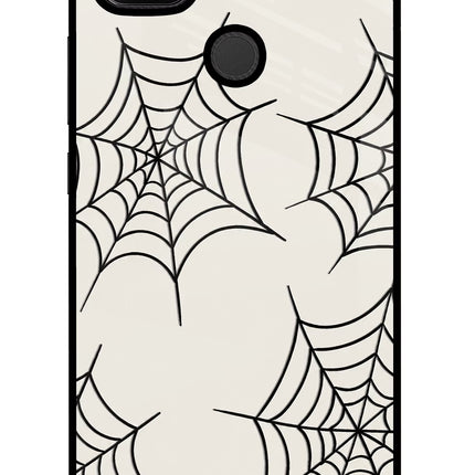 Spider Web Redmi 9 Glass Case
