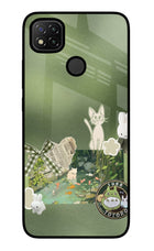 Aesthetic anime Redmi 9 Glass Case