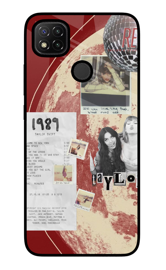Taylor Swift Redmi 9 Glass Case