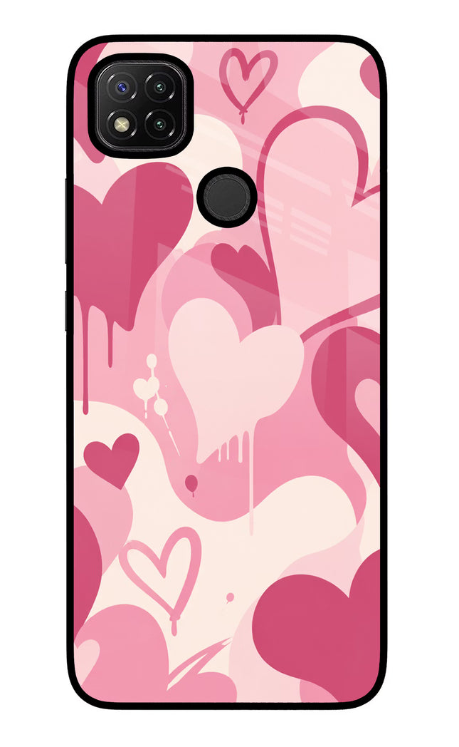 Hearty case Redmi 9 Glass Case