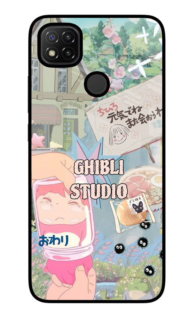 Studio Ghibli Redmi 9 Glass Case