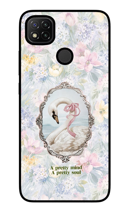 Pretty Mind Pretty Soul Redmi 9 Glass Case