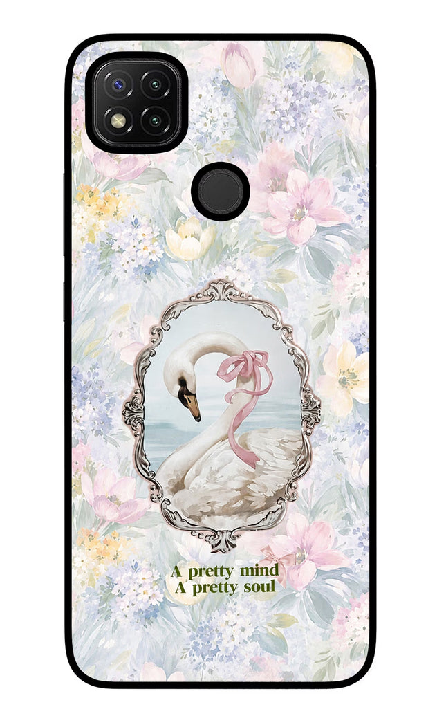 Pretty Mind Pretty Soul Redmi 9 Glass Case