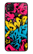 Graffiti Vibe Redmi 9 Glass Case