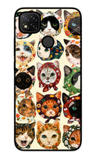 Cool Cat Redmi 9 Glass Case