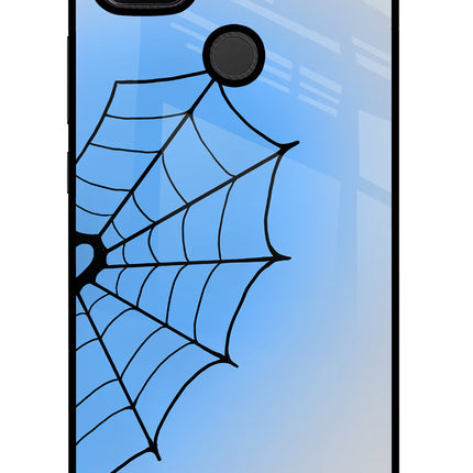 Blue Web Redmi 9 Glass Case