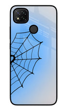 Blue Web Redmi 9 Glass Case