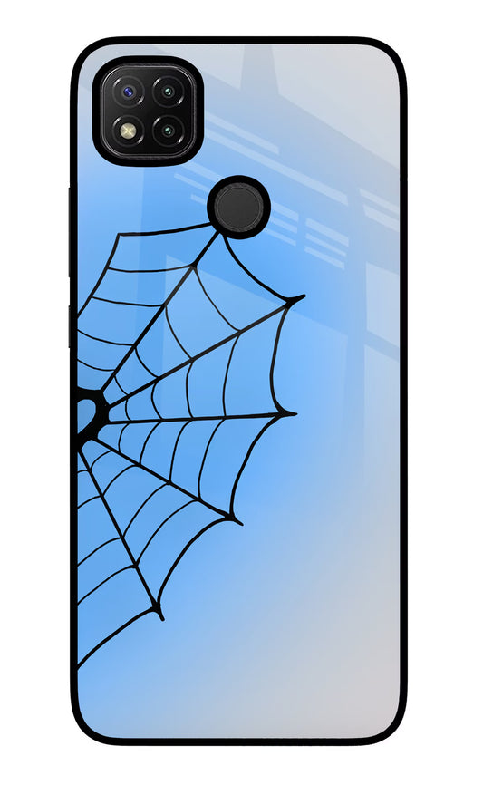 Blue Web Redmi 9 Glass Case