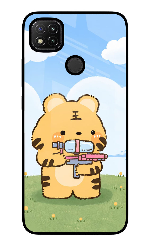 Tiger Treat Redmi 9 Glass Case