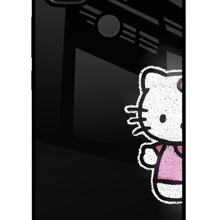 Kitty Charm Redmi 9 Glass Case