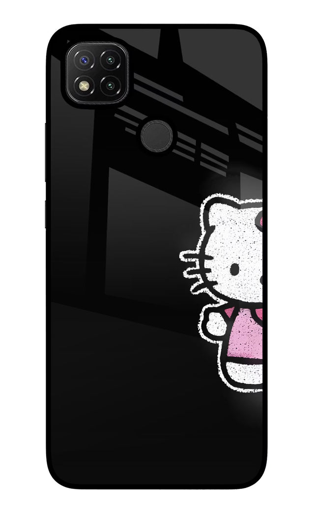 Kitty Charm Redmi 9 Glass Case