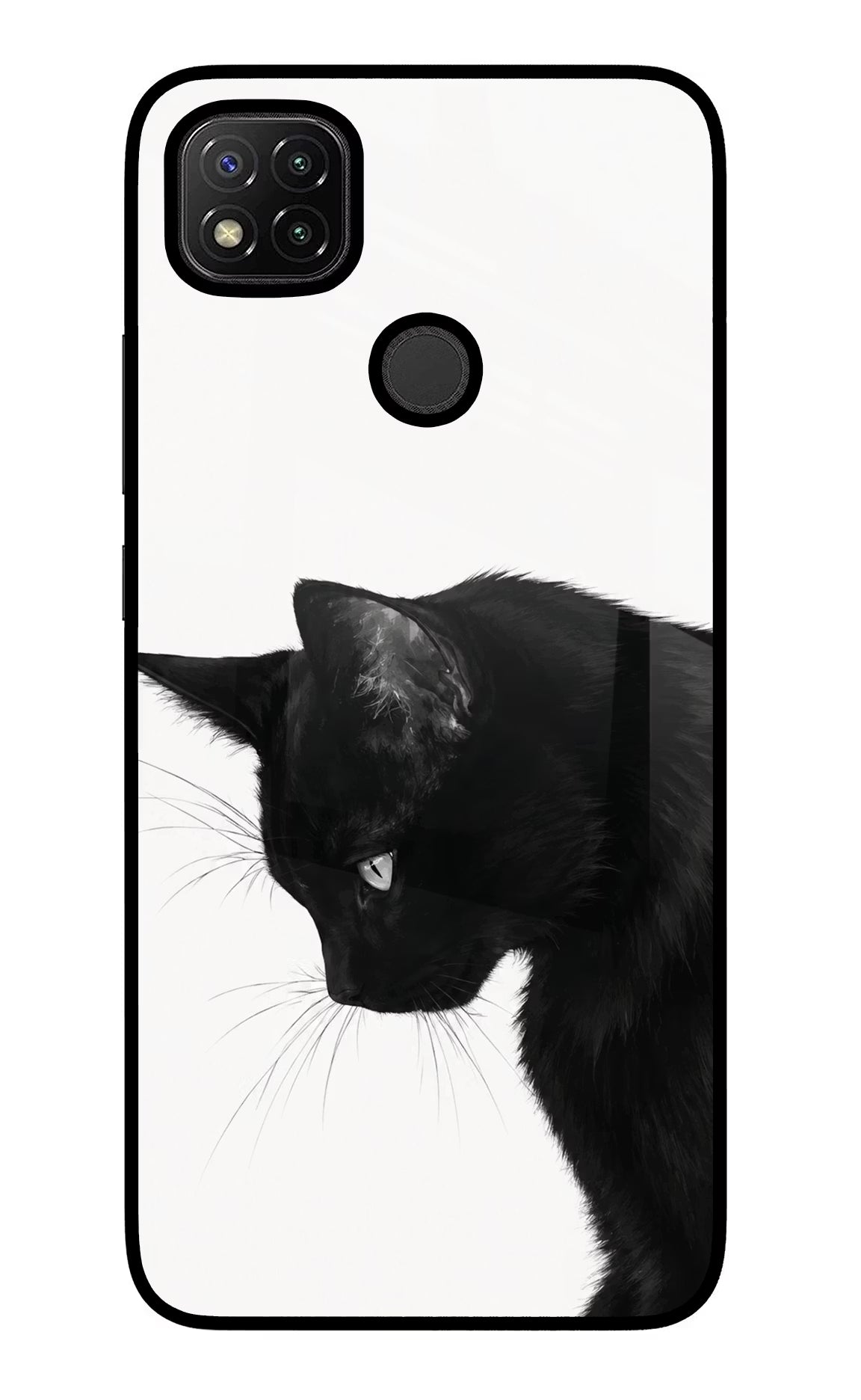 Shadow Gaze Redmi 9 Glass Case Back Cover by Casekaro