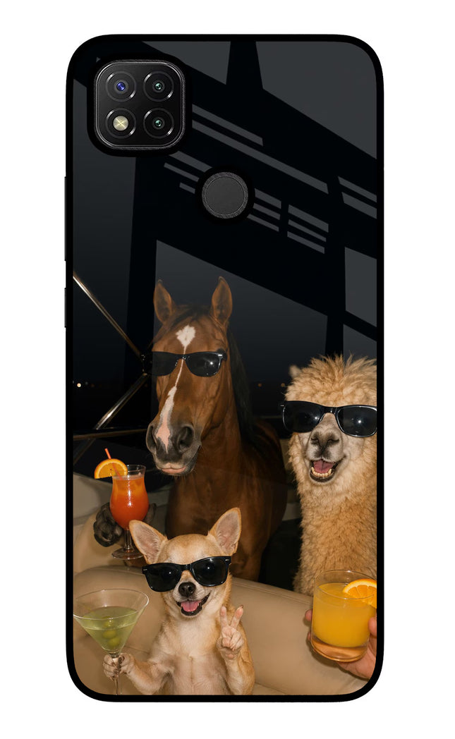Party Squad Redmi 9 Glass Case