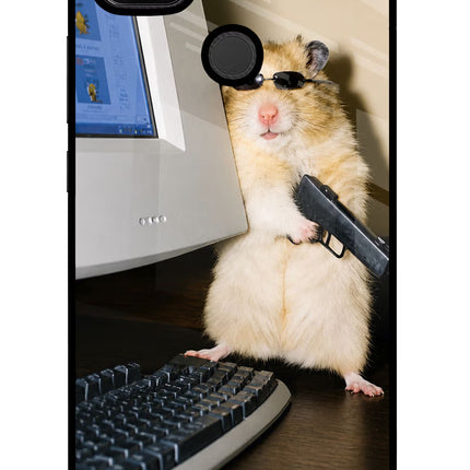 Hacker Hamster Redmi 9 Glass Case