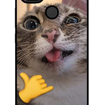 Silly Cat Call Redmi 9 Glass Case