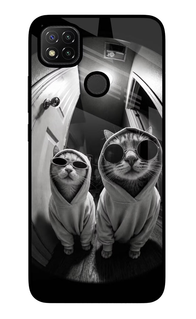 Hood Cats Redmi 9 Glass Case