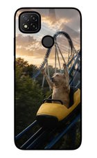 Rollercoaster Dog Redmi 9 Glass Case